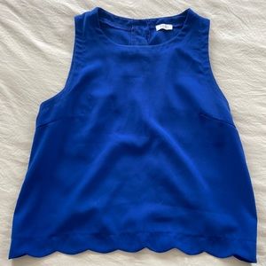 Tobi dark blue scalloped too